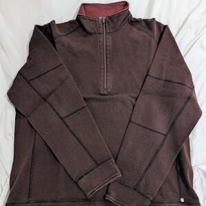 Tommy Bahama Men's Maroon/Red Quarter-Zip Sweater